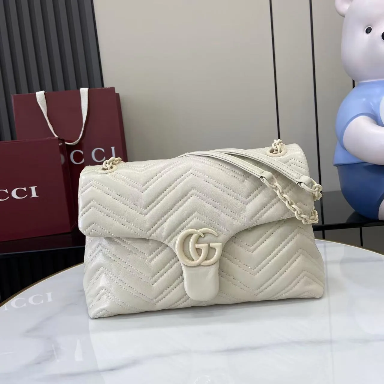 Gucci GG Supreme Canvas Marmont Shoulder Bag product photo from LabelPicks