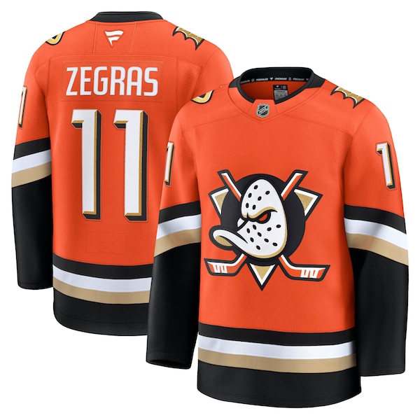 Trevor Zegras Anaheim Ducks  Home Premium Jersey - Orange