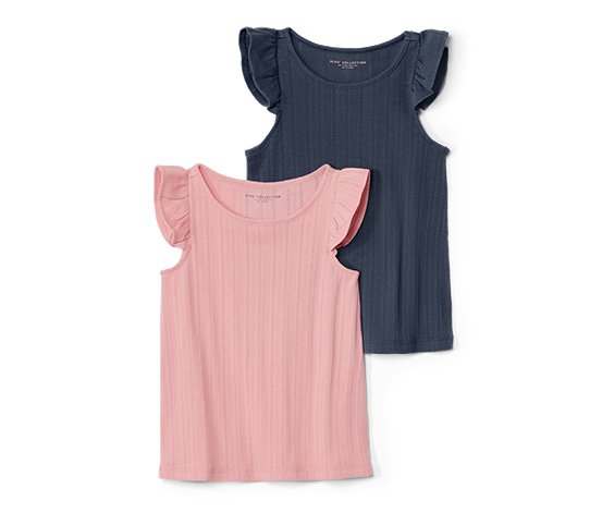2 Kinder-Shirts mit Ajourmuster