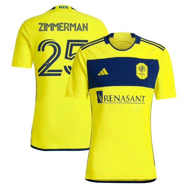 Walker Zimmerman Nashville SC adidas 2024 The 615 Kit Replica Player Jersey - Yellow