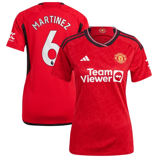 Lisandro Martínez Manchester United adidas Women's 2023/24 Home Replica Player Jersey - Red/Green