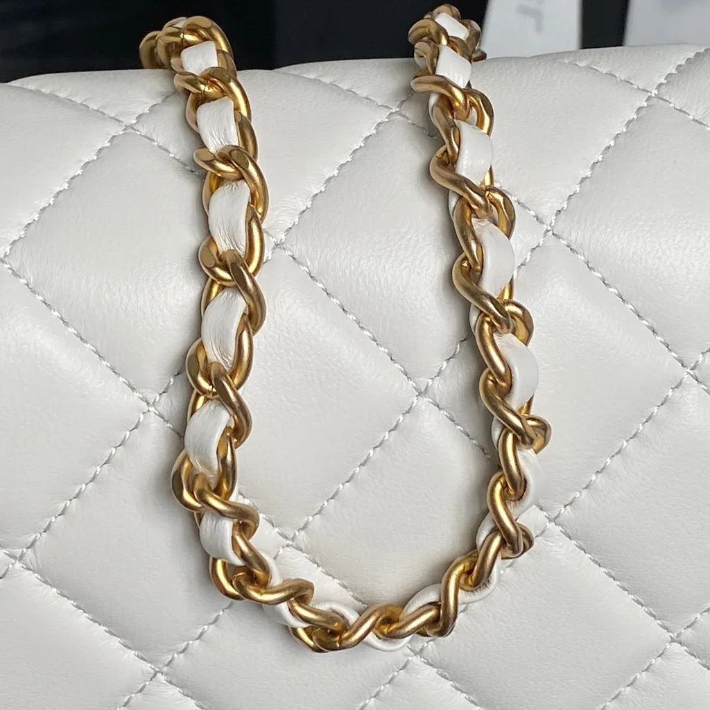 Chanel Gold Classic Flap Lambskin Shoulder Bag product photo from LabelPicks