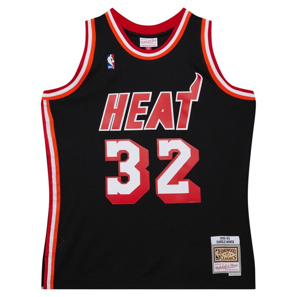 Harold Miner Miami Heat  1992/93 Hardwood Classics Swingman Throwback Jersey - Black