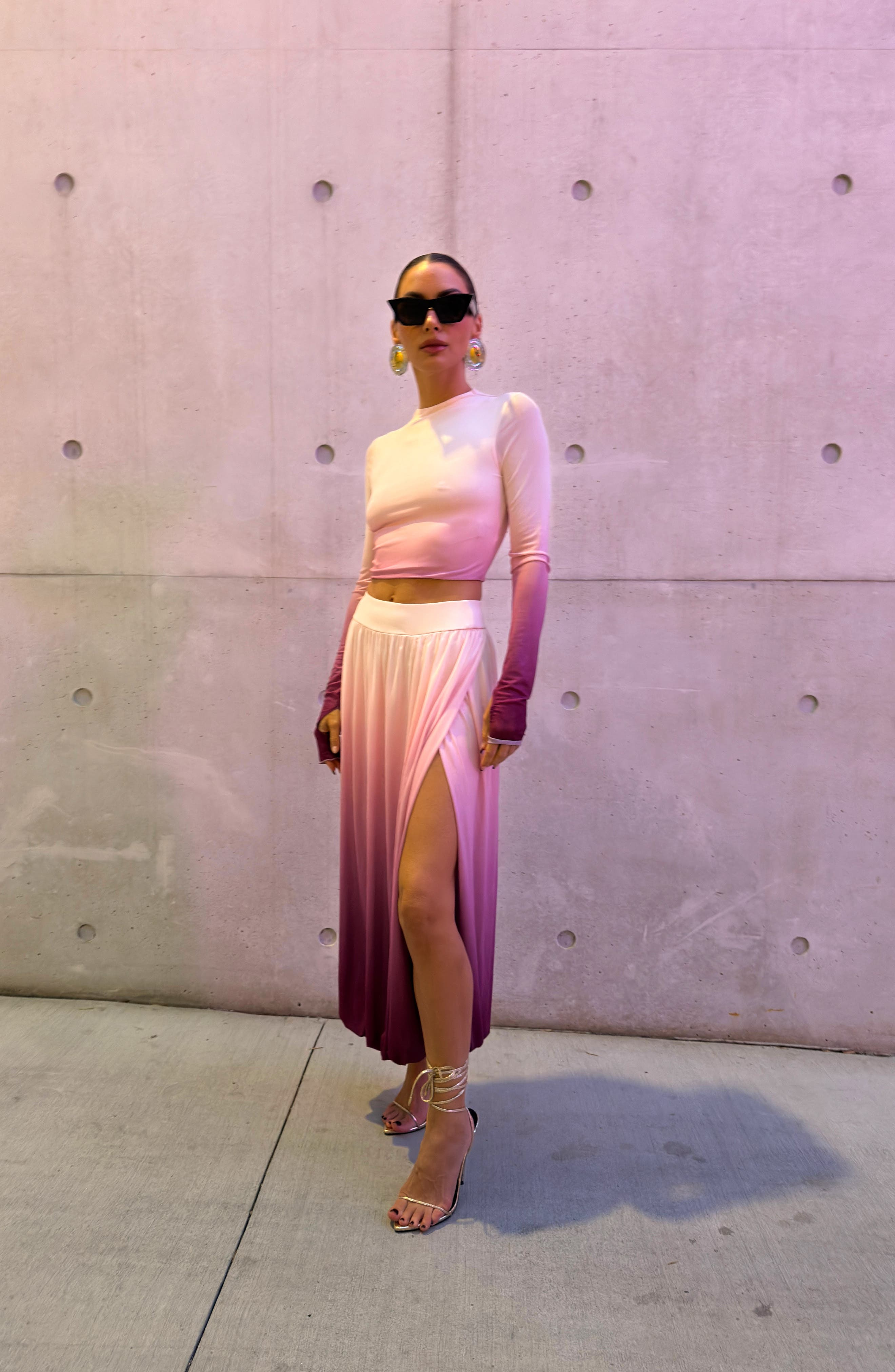 AFRM Kyomi Ombré Bubble Skirt