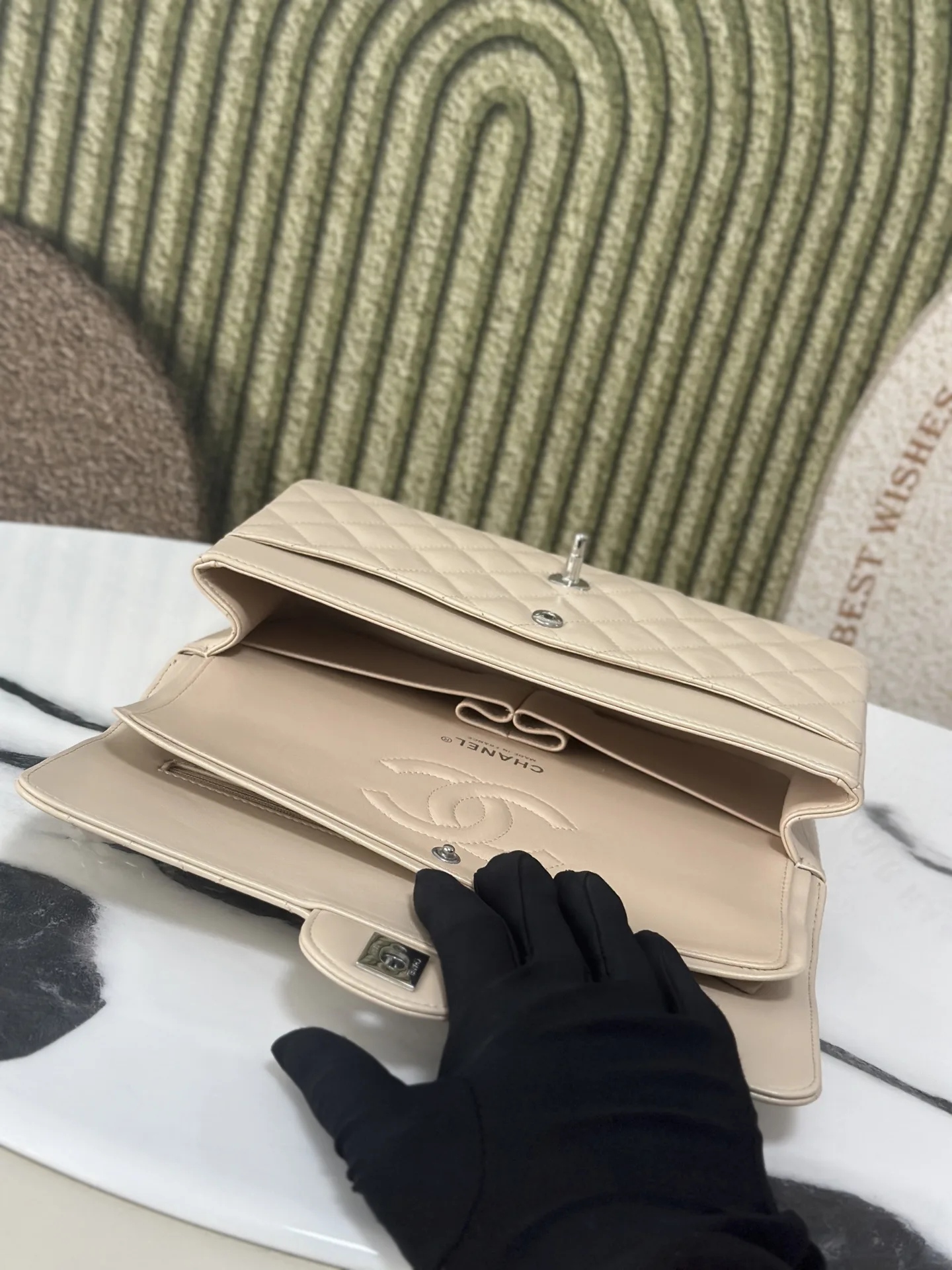 Chanel Beige Lambskin Shoulder Bag product photo from LabelPicks
