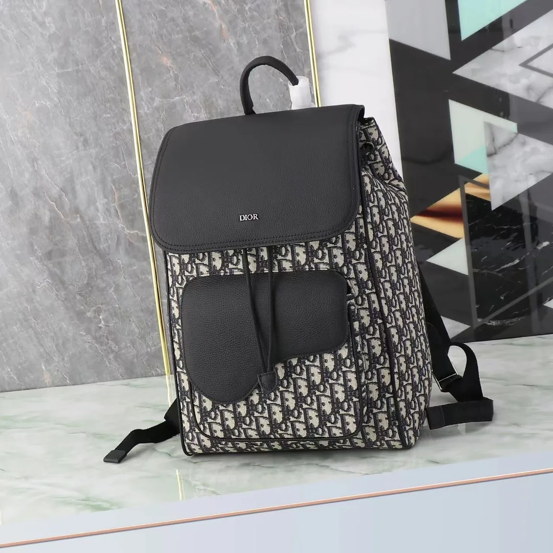Dior Black Saddle Oblique Canvas Backpack product photo from LabelPicks