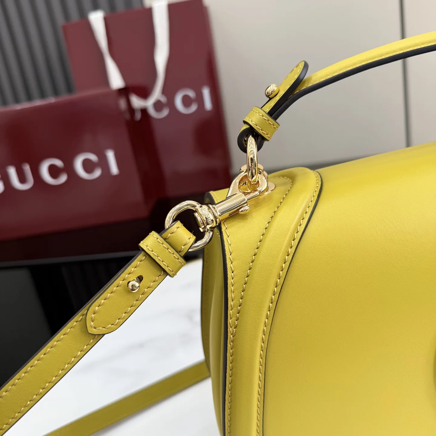 Gucci Yellow GG Supreme Canvas Crossbody Bag product photo from LabelPicks