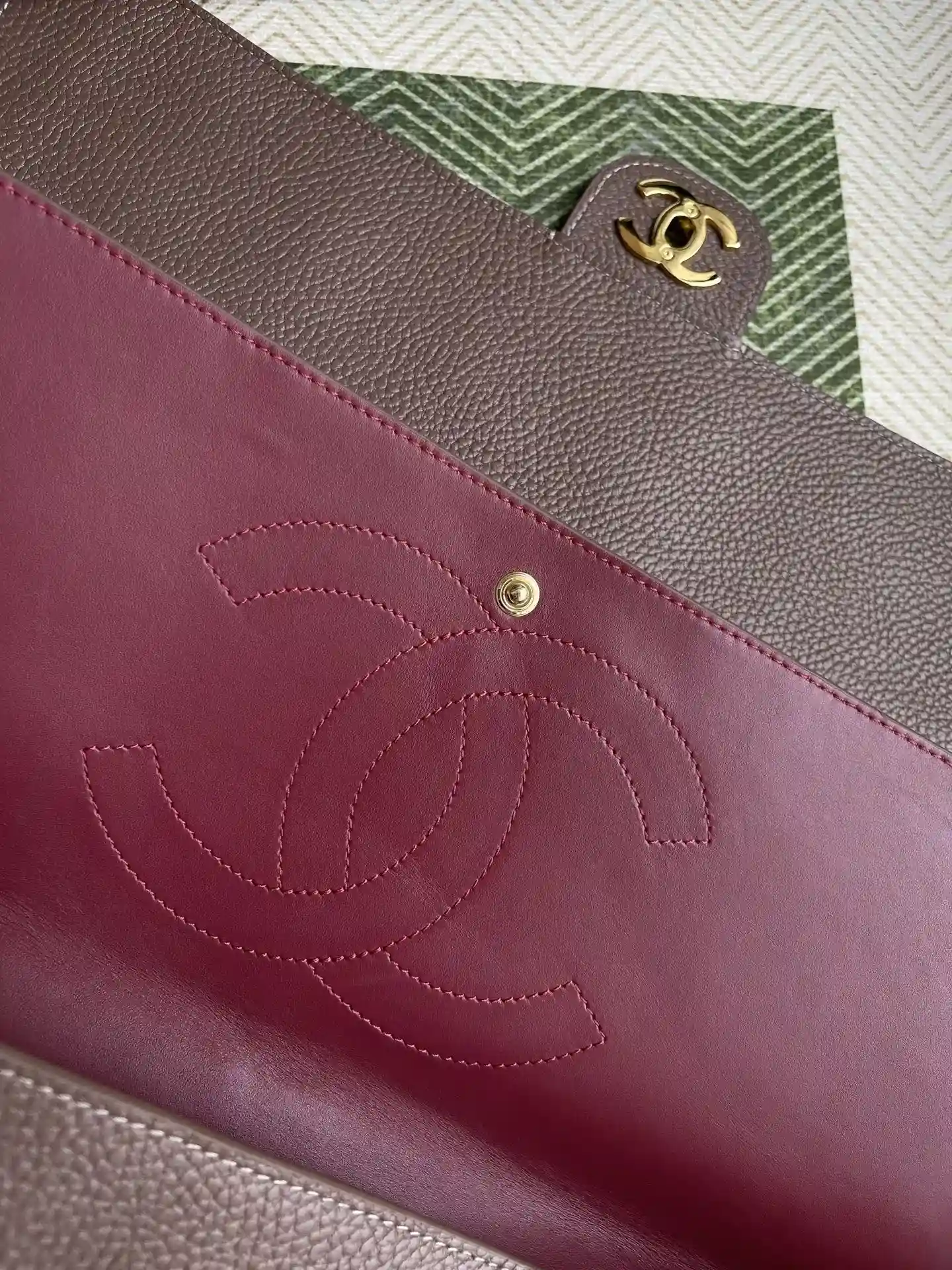 Chanel Grained Leather Classic Flap Top Handle Bag product photo from LabelPicks
