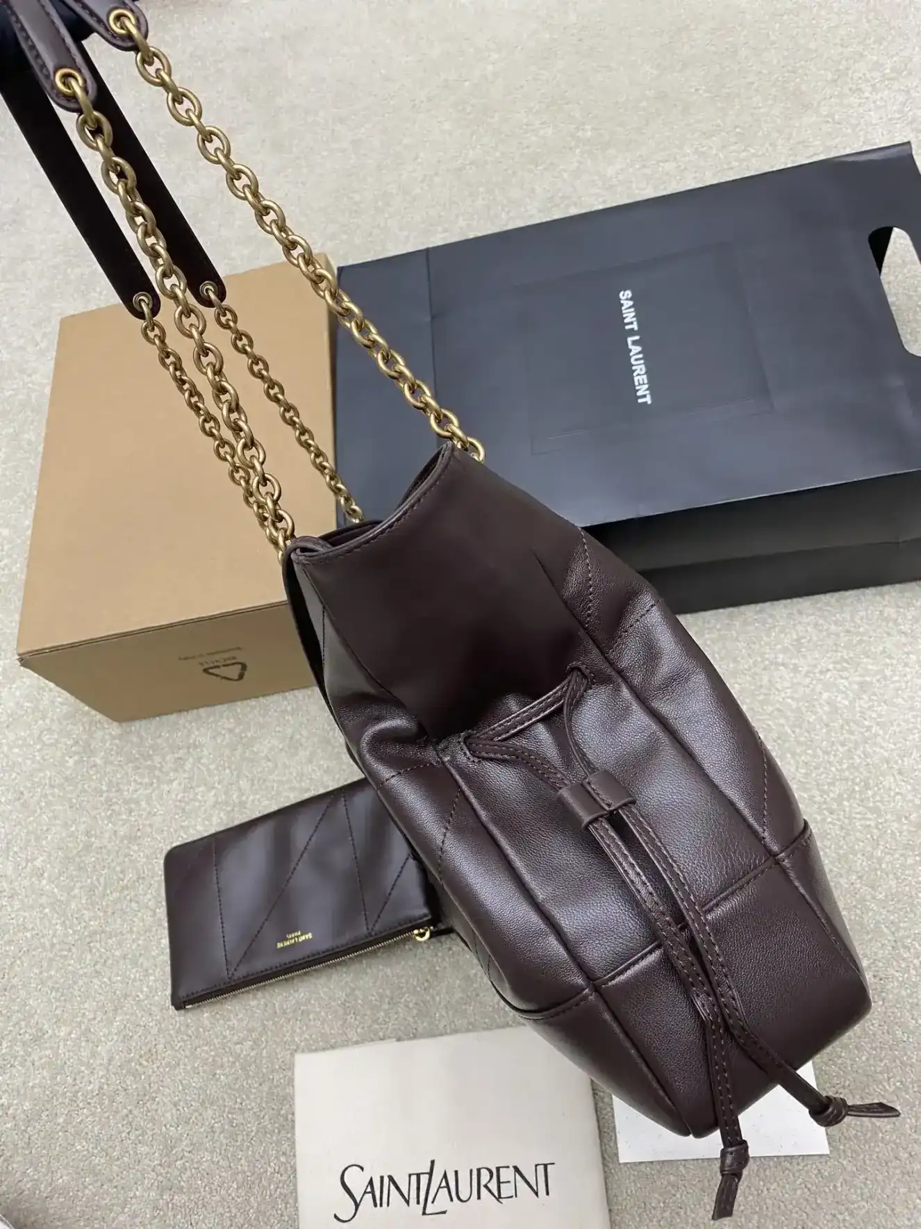 Saint Laurent Jamie Brown Lambskin Bucket Bag product photo from LabelPicks