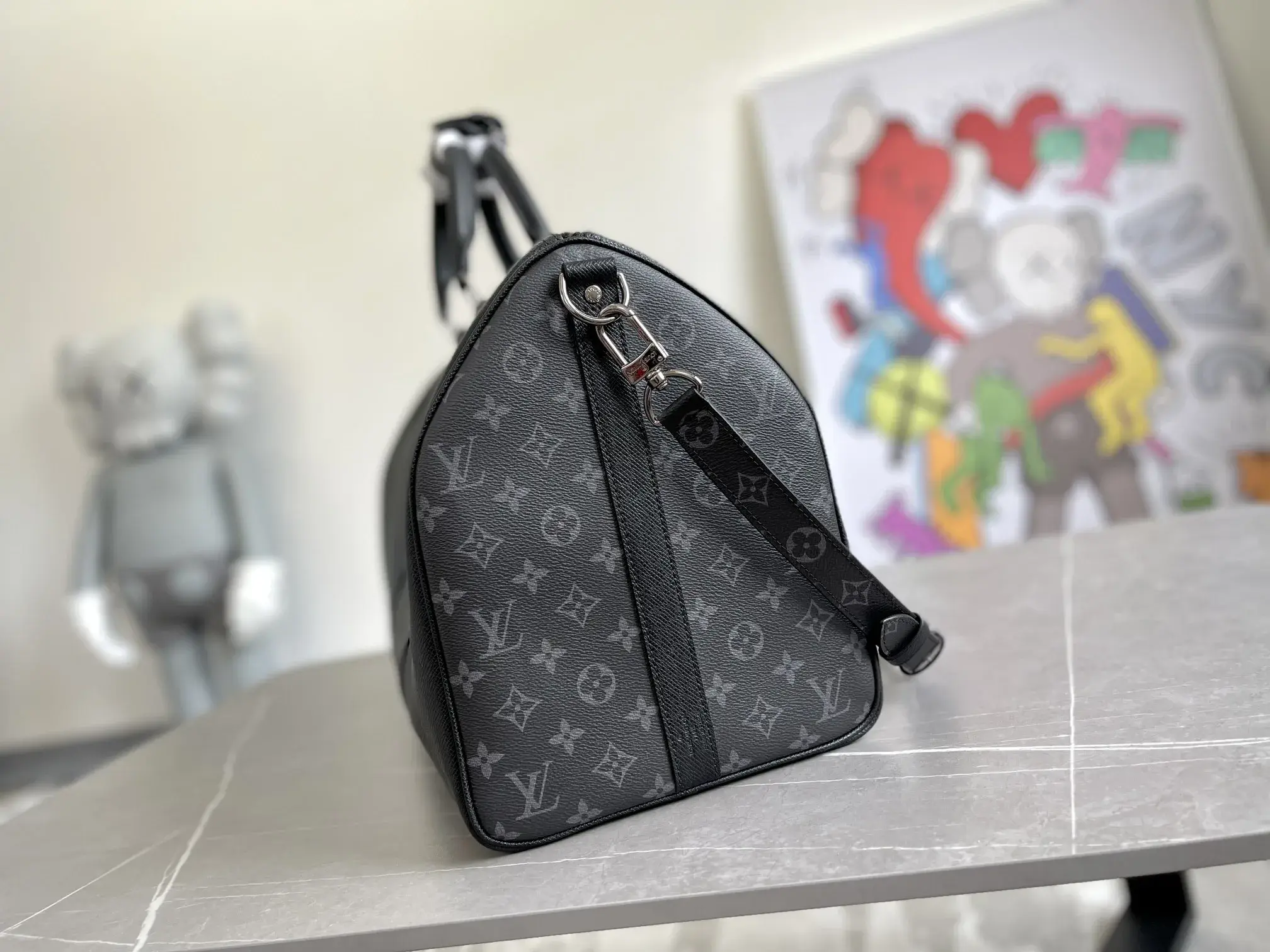 Louis Vuitton Black Keepall Tote Bag product photo from LabelPicks