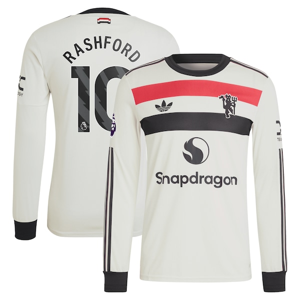 Marcus Rashford Manchester United adidas Originals  2024/25 Third Authentic Long Sleeve Jersey - Cream