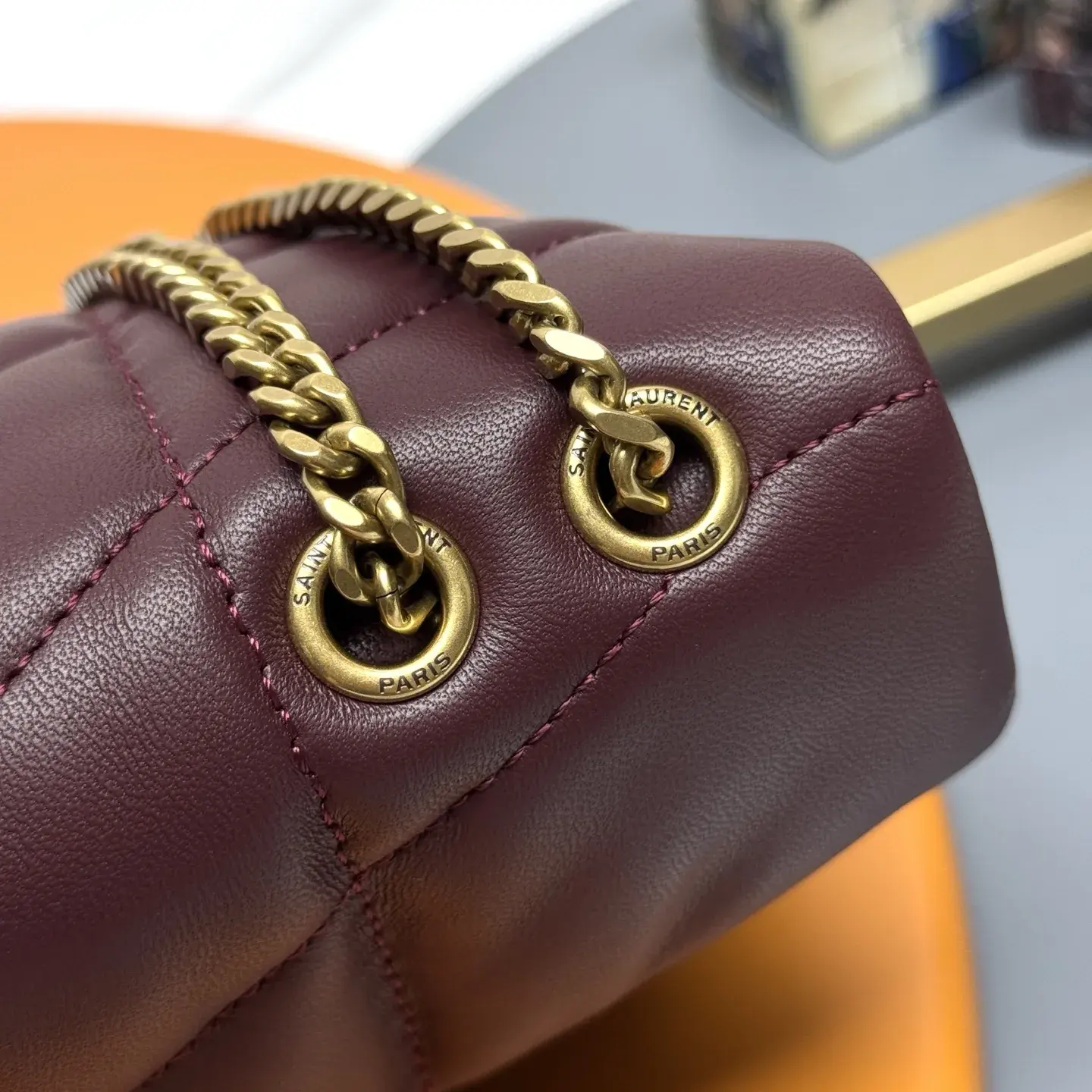 Saint Laurent Burgundy Loulou Quilted Leather Shoulder Bag product photo from LabelPicks