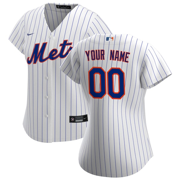 New York Mets Nike Women's Home Replica Custom Jersey - White