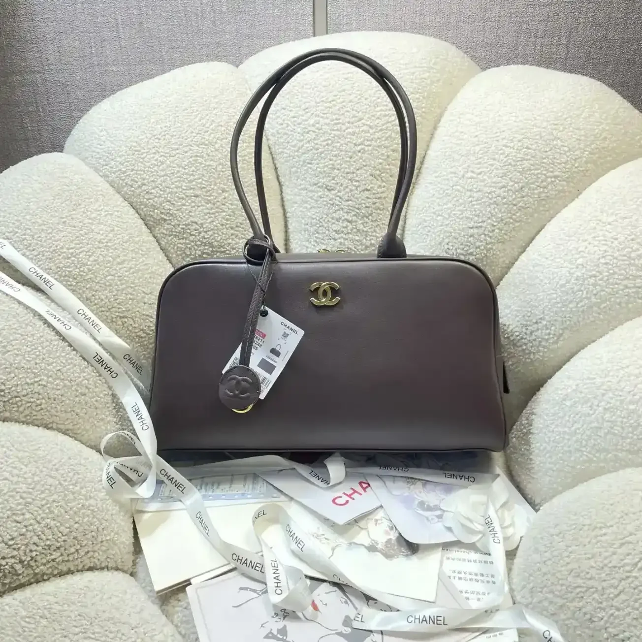 Chanel Gold Quilted Leather Top Handle Bag product photo from LabelPicks