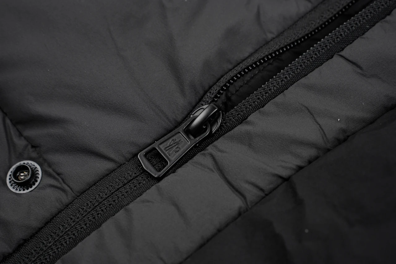 Moncler Charcoal Paneled Quilted Down Jacket product photo from LabelPicks