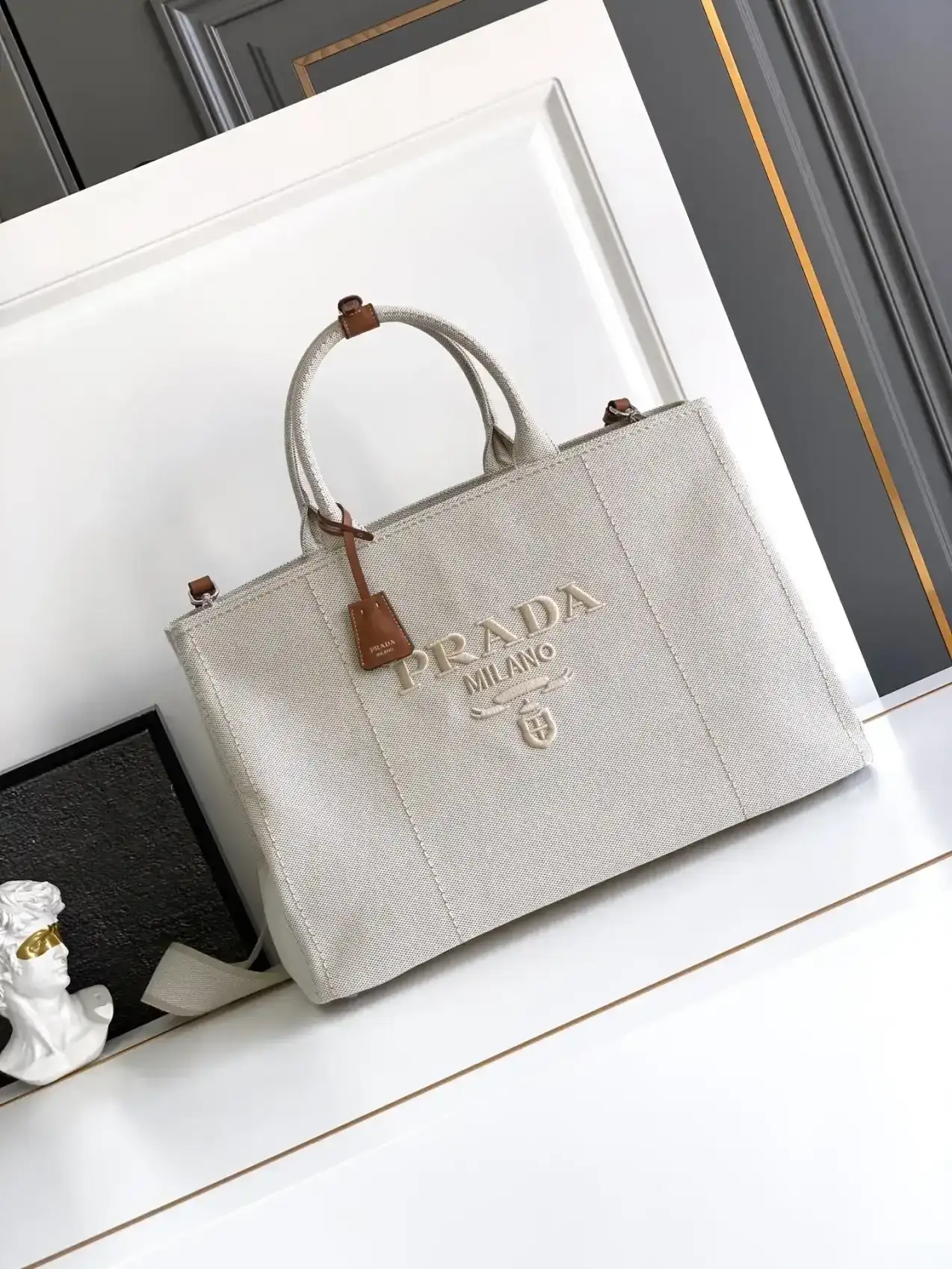 Prada Canvas and Leather Tote Bag product photo from LabelPicks