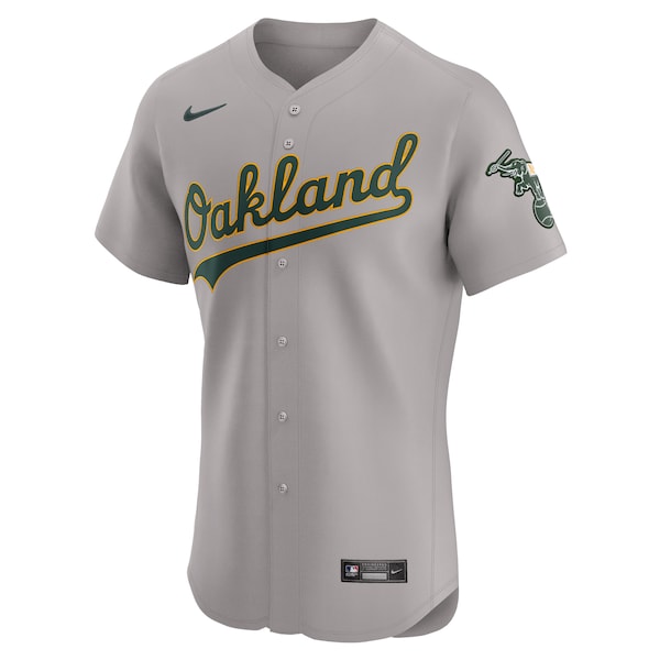 Oakland Athletics Nike Road Vapor Premier Elite Patch Jersey - Gray