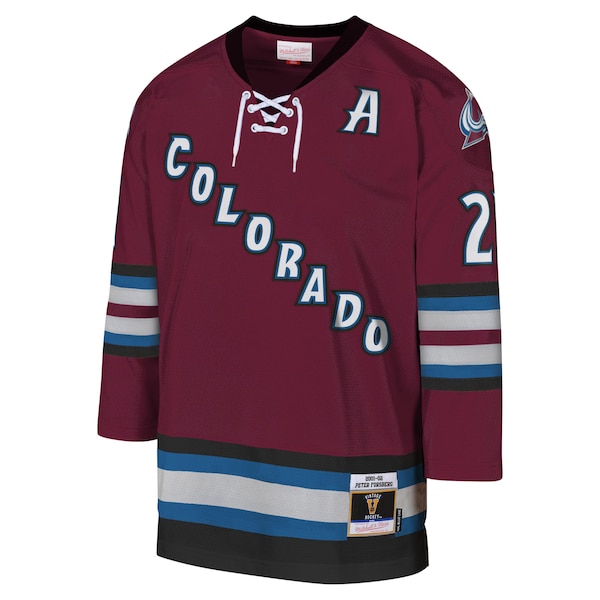 Peter Forsberg Colorado Avalanche Youth 2001-02 Blue Line Player Jersey - Burgundy
