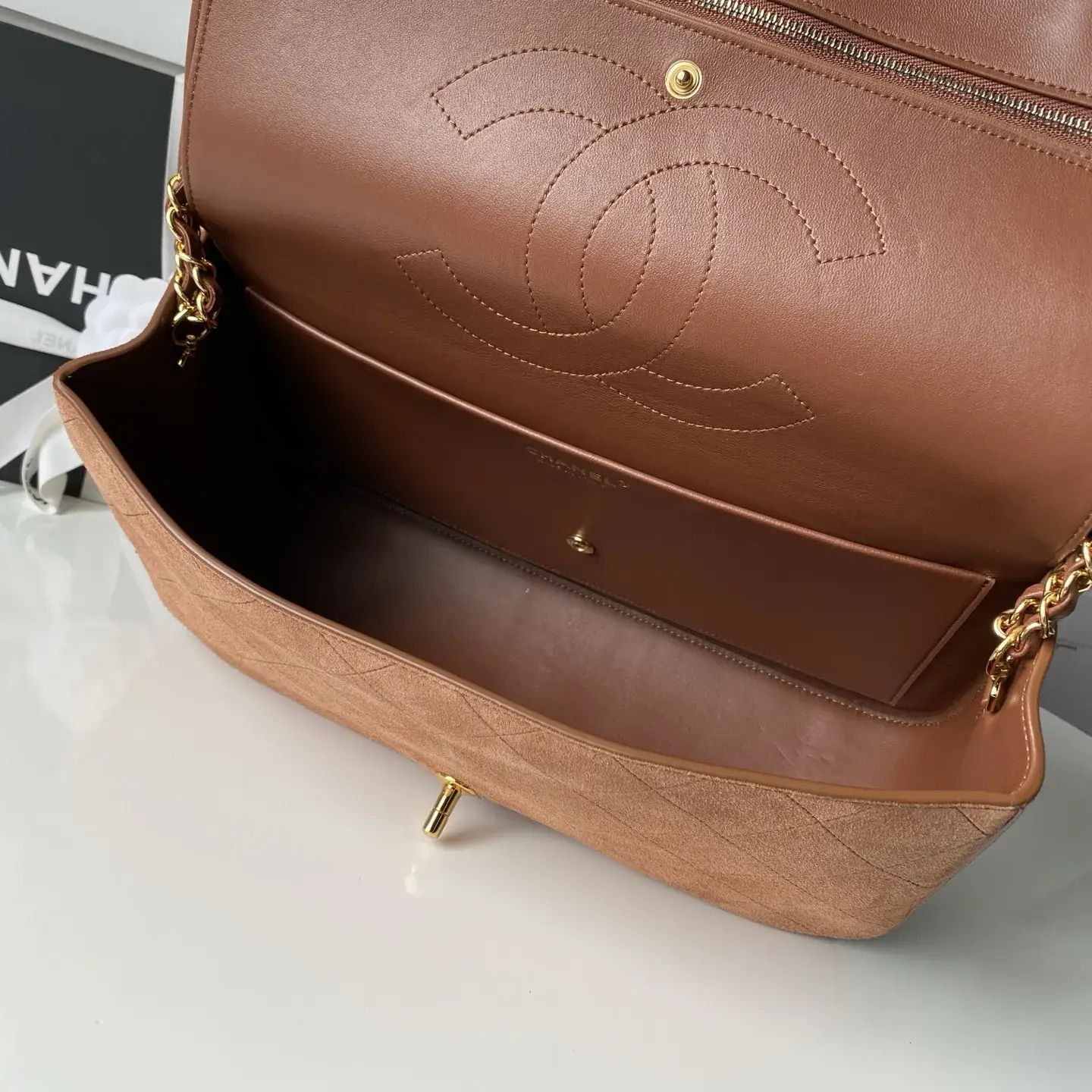 Chanel Suede Leather Classic Flap Shoulder Bag product photo from LabelPicks