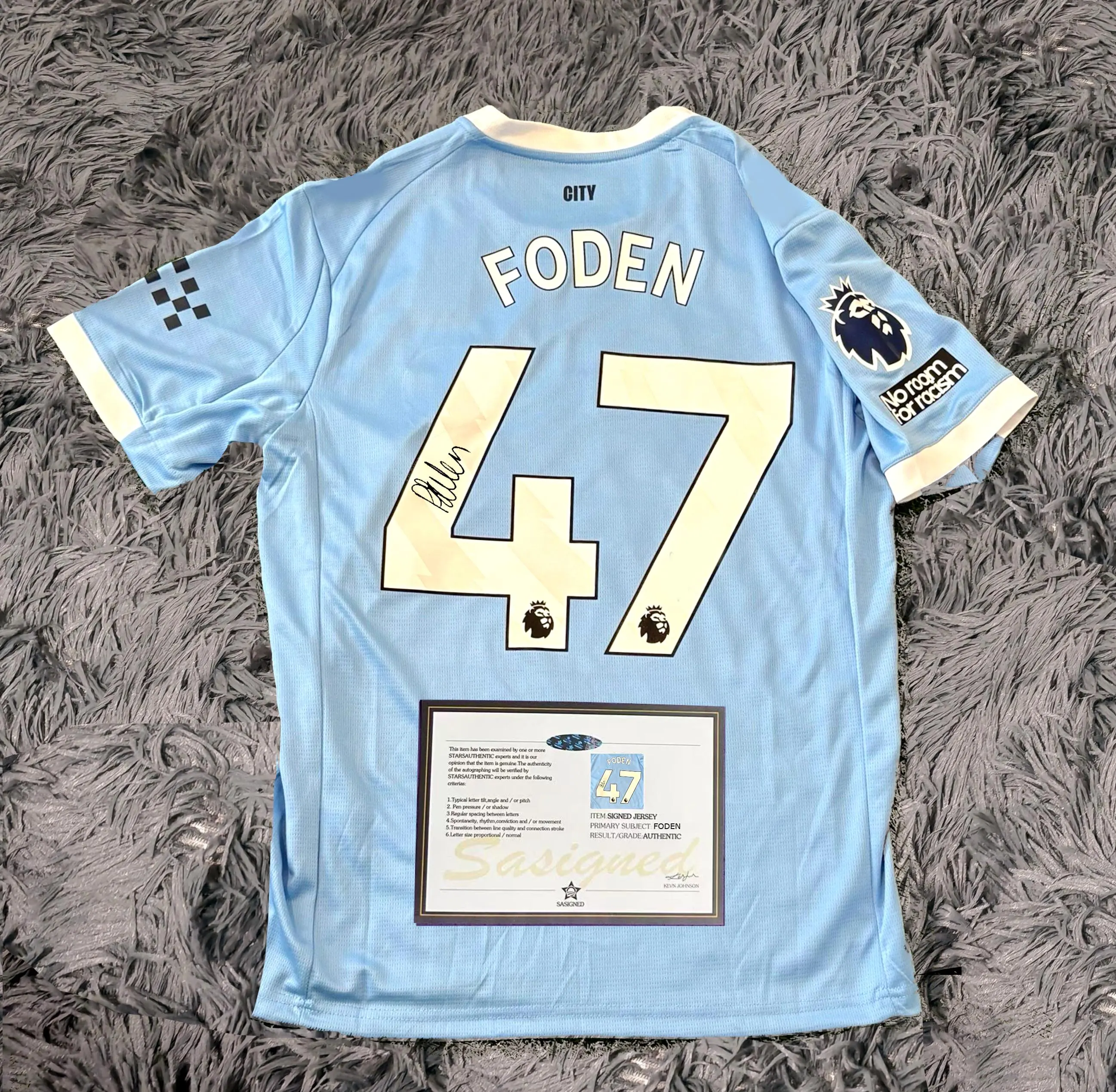 Phil Foden SIGNED Man City 25/26 Home Jersey/Shirt - COA - 2025