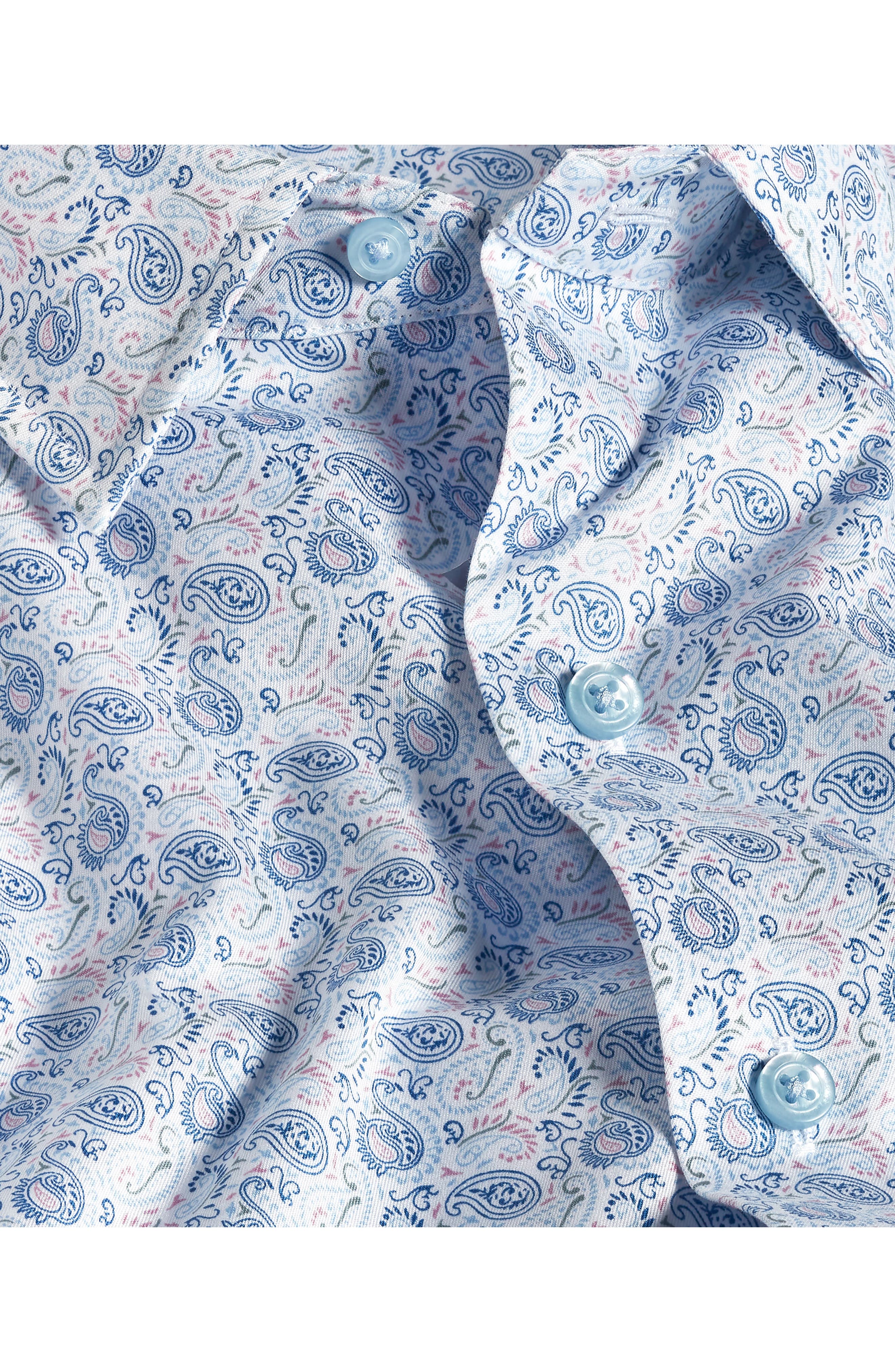 David Donahue Paisley Print Sport Shirt