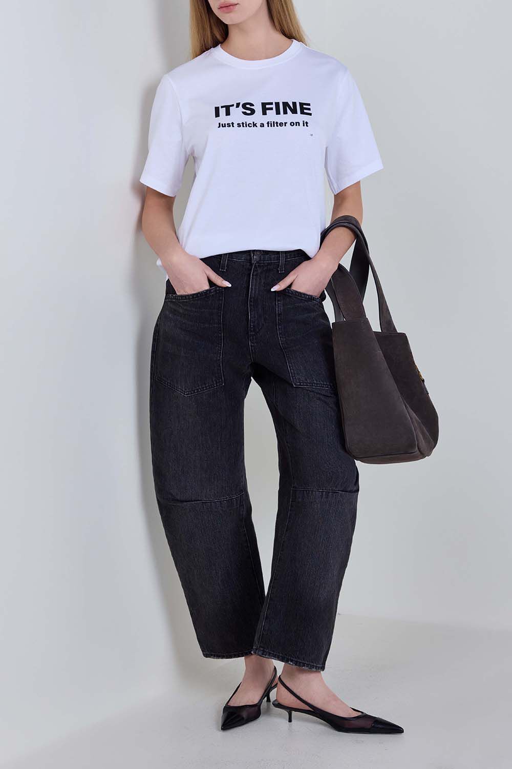 VICTORIA BECKHAM חולצת טי כותנה