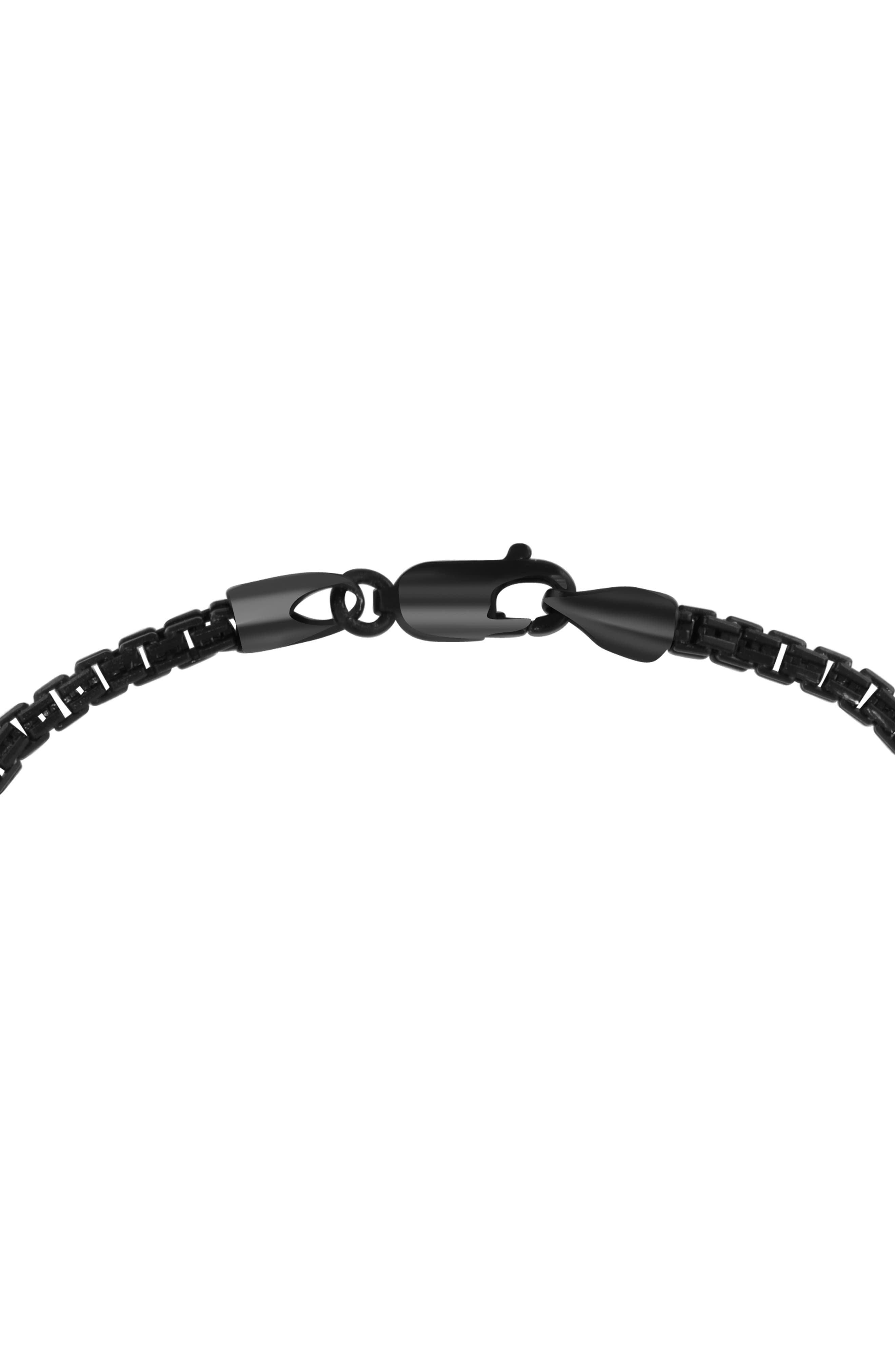EFFY Black Sterling Silver Box Chain Bracelet