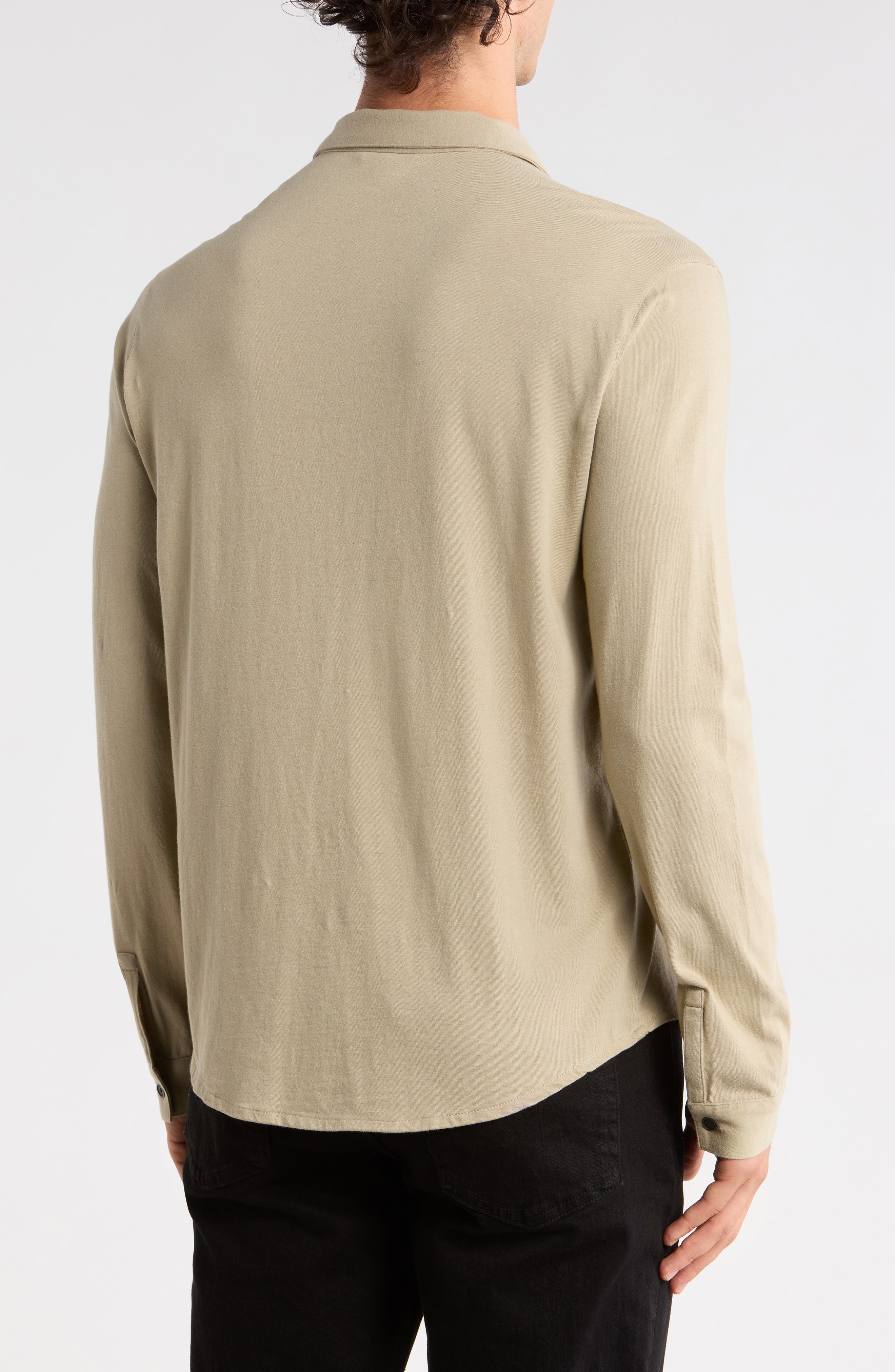 John Varvatos Clark Cotton Jersey Button-Up Shirt