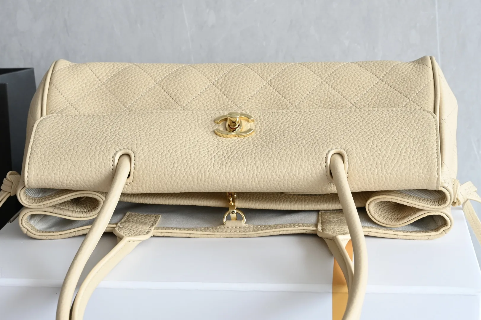Chanel Beige Calfskin Top Handle Bag product photo from LabelPicks