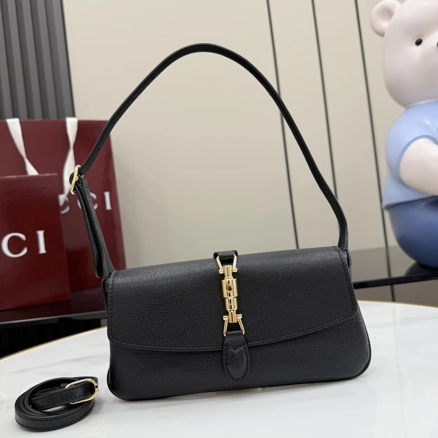 Gucci Jackie Black Quilted Leather Shoulder Bag product photo from LabelPicks