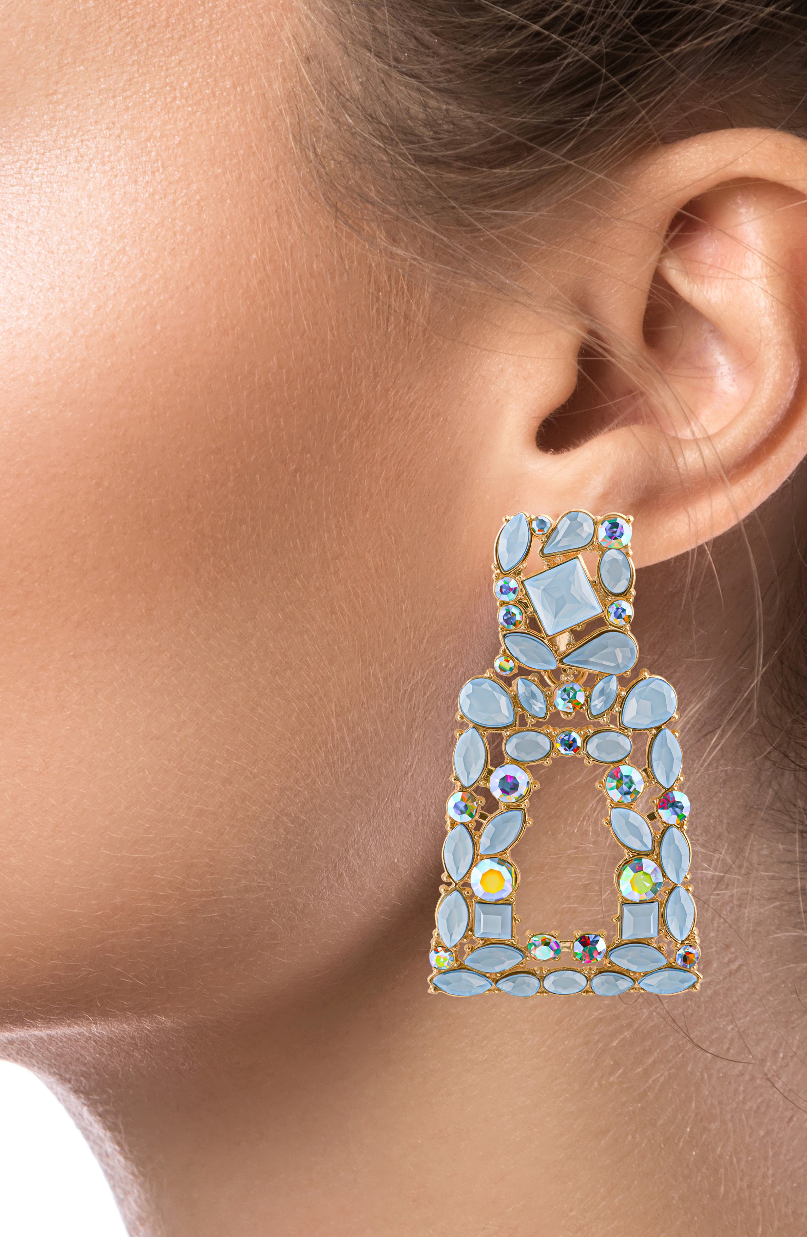 JARDIN Mosaic Crystal Geometric Drop Earrings (Nordstrom Exclusive)