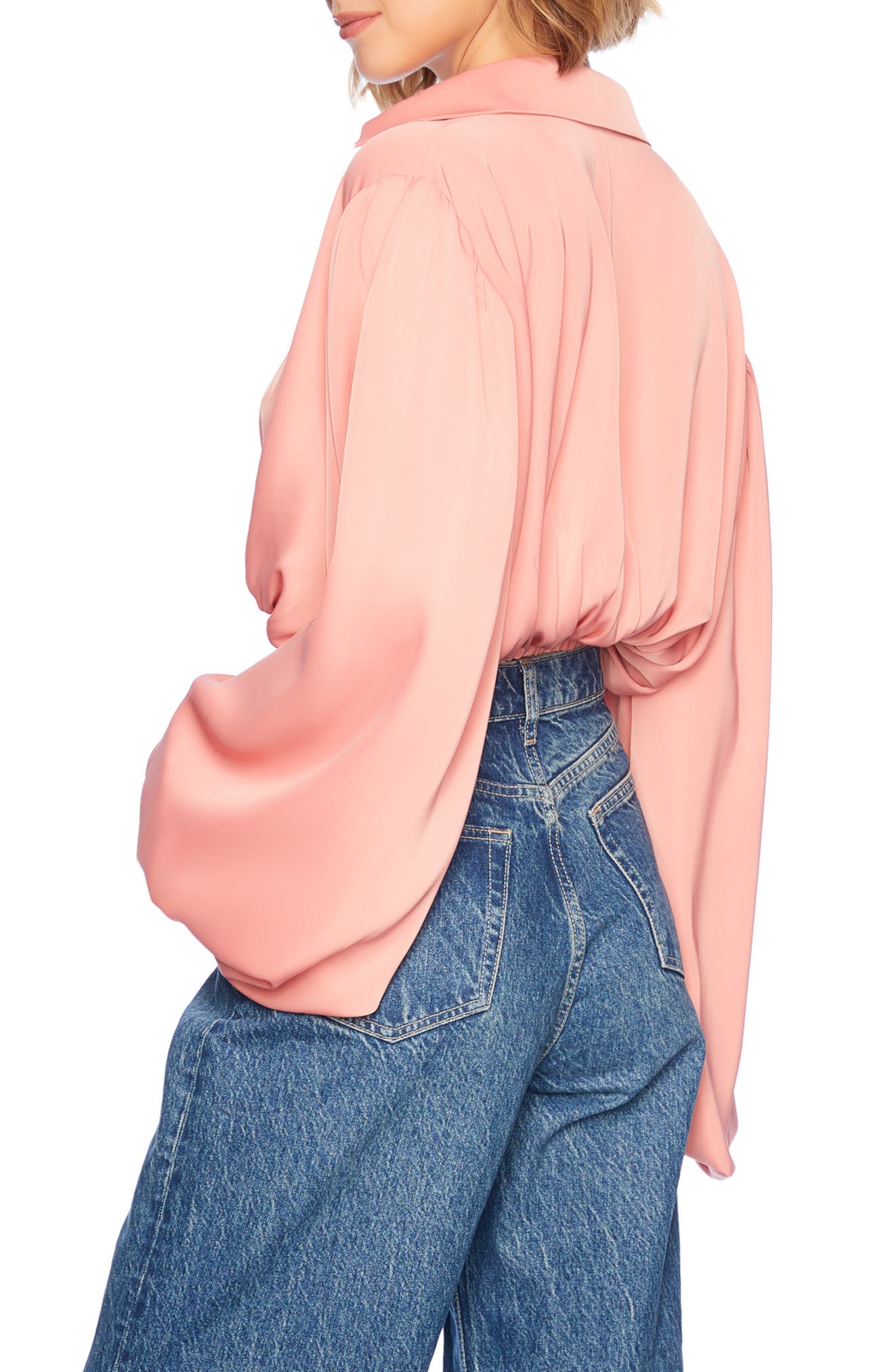 Susana Monaco Matte Satin Poet Top