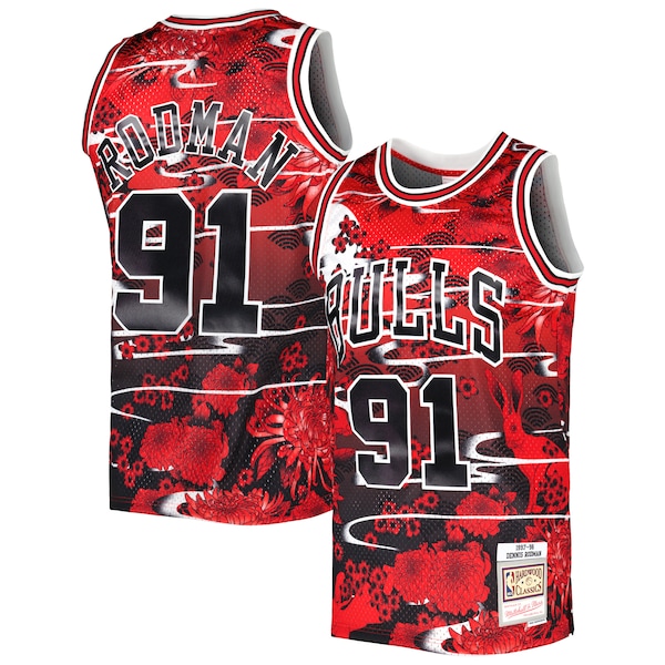 Dennis Rodman Chicago Bulls  1997/98 Hardwood Classics Lunar New Year Swingman Jersey - Red