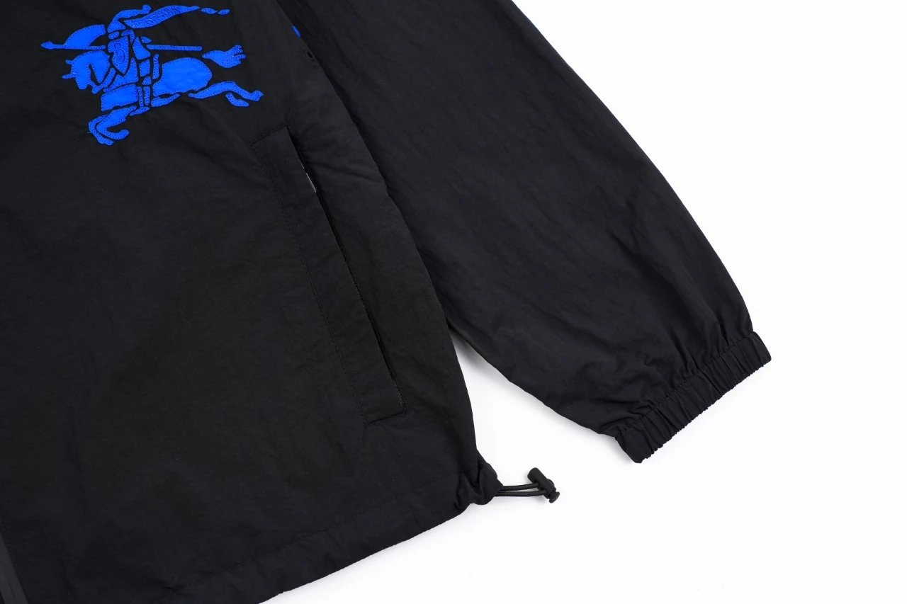 Burberry Navy Blue Equestrian Knight Windbreaker Jacket product photo from LabelPicks