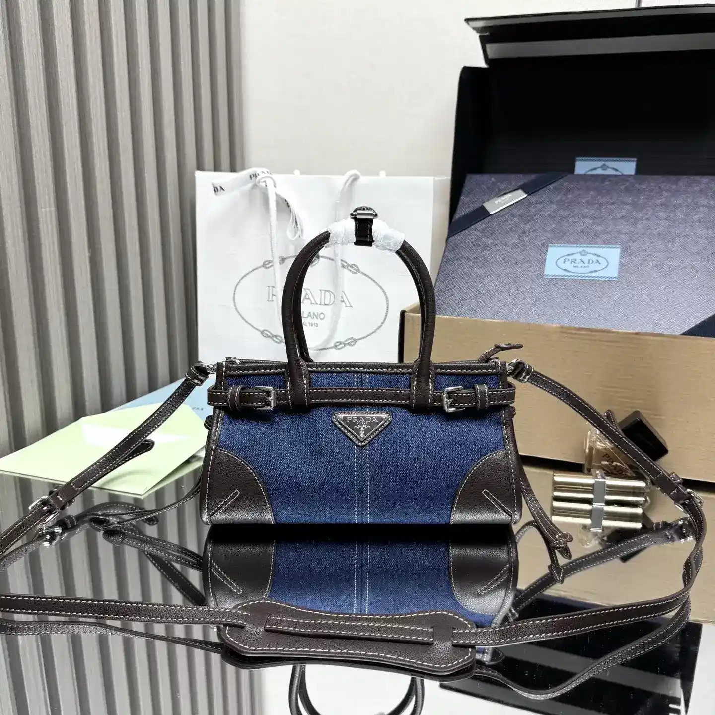 Prada Calfskin Bonnie Top Handle Bag product photo from LabelPicks