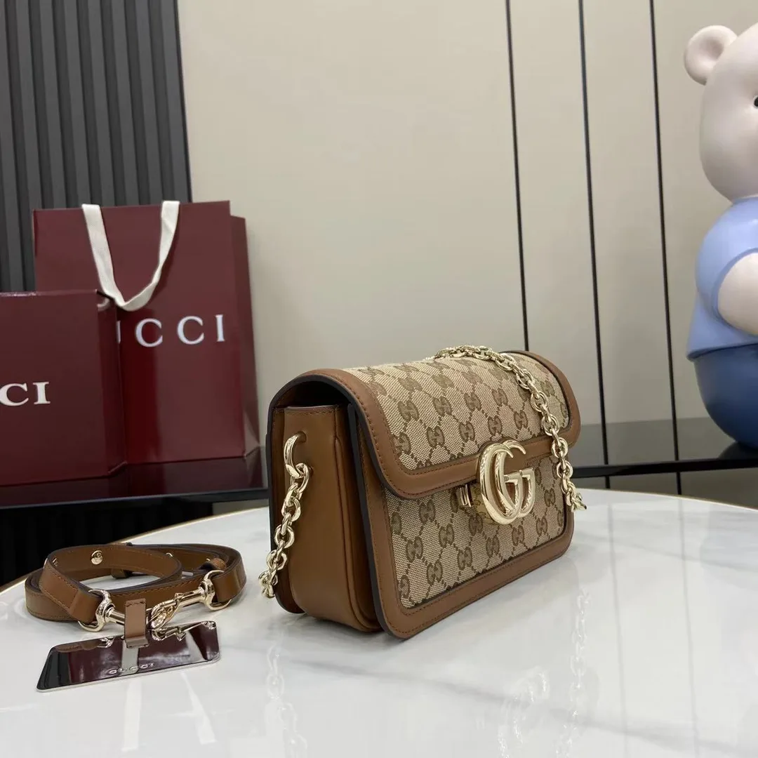Gucci Brown Monogram Canvas Crossbody Bag product photo from LabelPicks