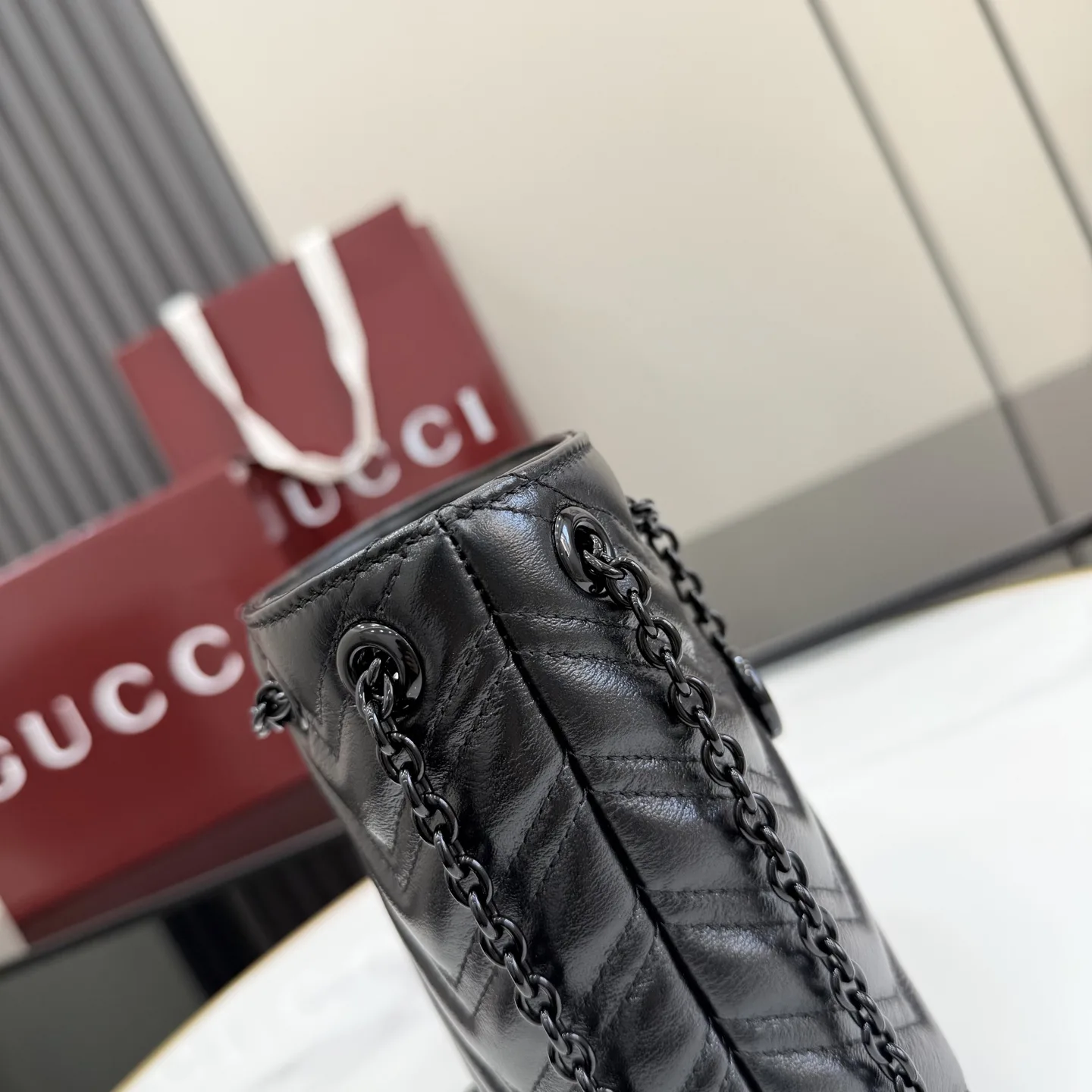 Gucci Black Marmont GG Supreme Canvas Bucket Bag product photo from LabelPicks