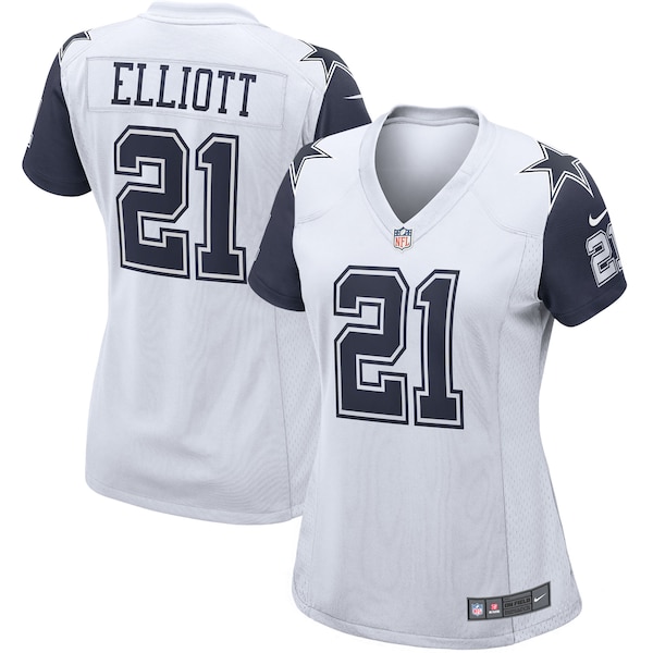 Ezekiel Elliott Dallas Cowboys Nike Women's Alternate Game Jersey - White/Navy