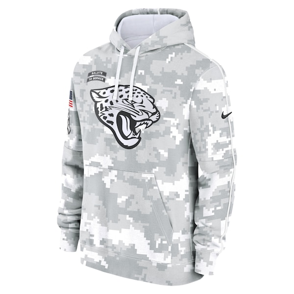 Jacksonville Jaguars Nike 2024 Salute to Service Club Fleece Pullover Hoodie - Arctic Camo
