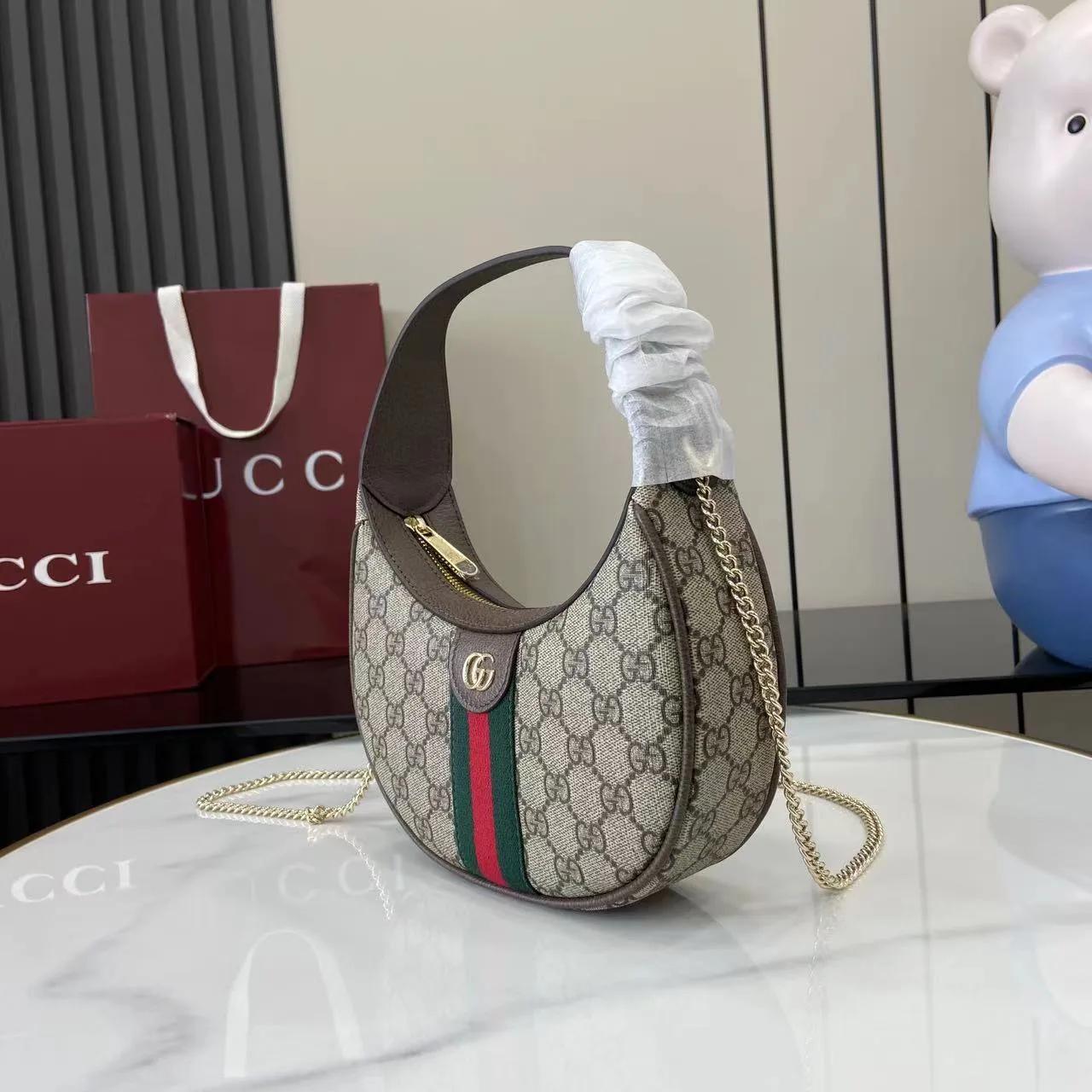 Gucci Brown Ophidia GG Supreme Canvas Shoulder Bag product photo from LabelPicks