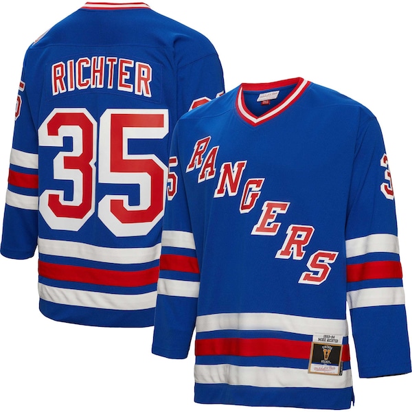 Mike Richter New York Rangers  1993/94 Blue Line Player Jersey - Blue