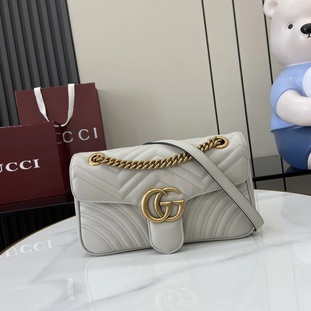 Gucci Grey GG Supreme Canvas Shoulder Bag product photo from LabelPicks