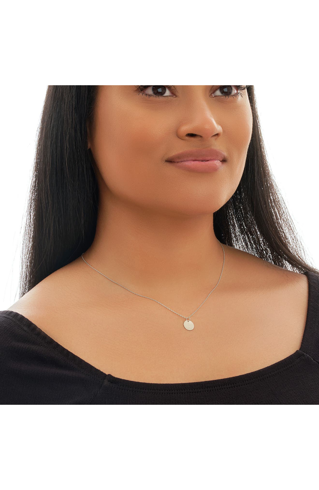 Sterling Forever Sterling Silver Disc Charm Necklace