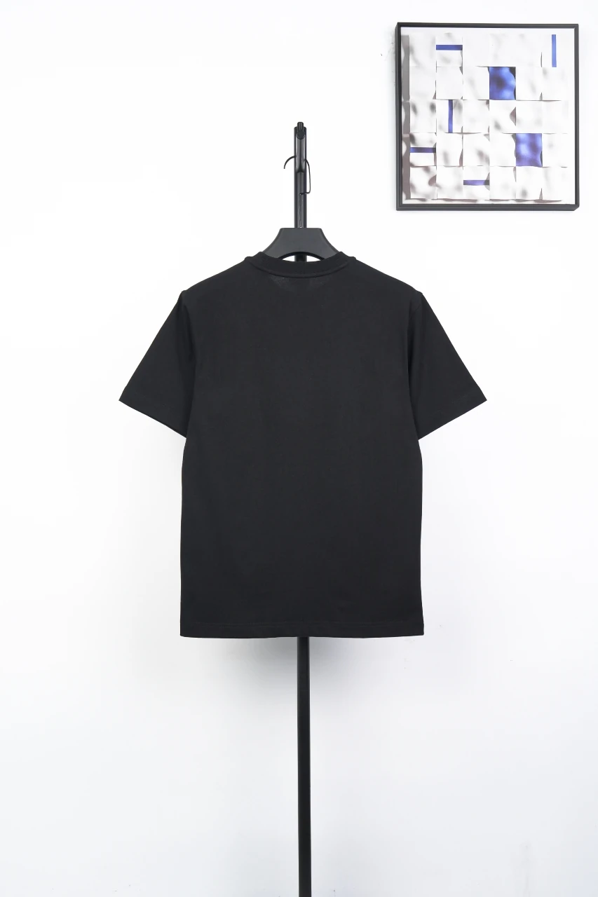 Burberry Black Equestrian Knight Check Print Cotton T-Shirt product photo from LabelPicks