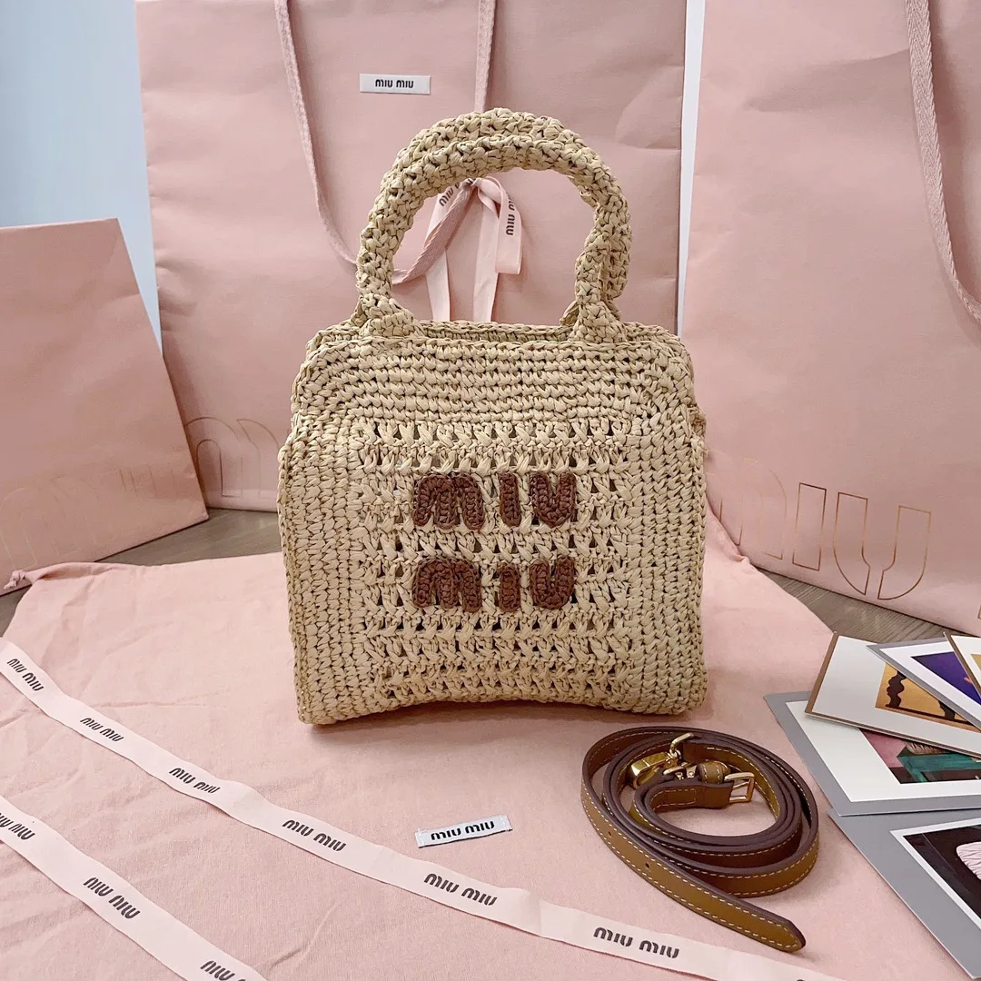 Miu Miu Woven Leather Tote Bag product photo from LabelPicks