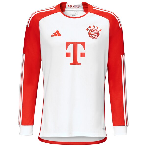 Jamal Musiala Bayern Munich adidas 2023/24 Home Replica Long Sleeve Jersey - White