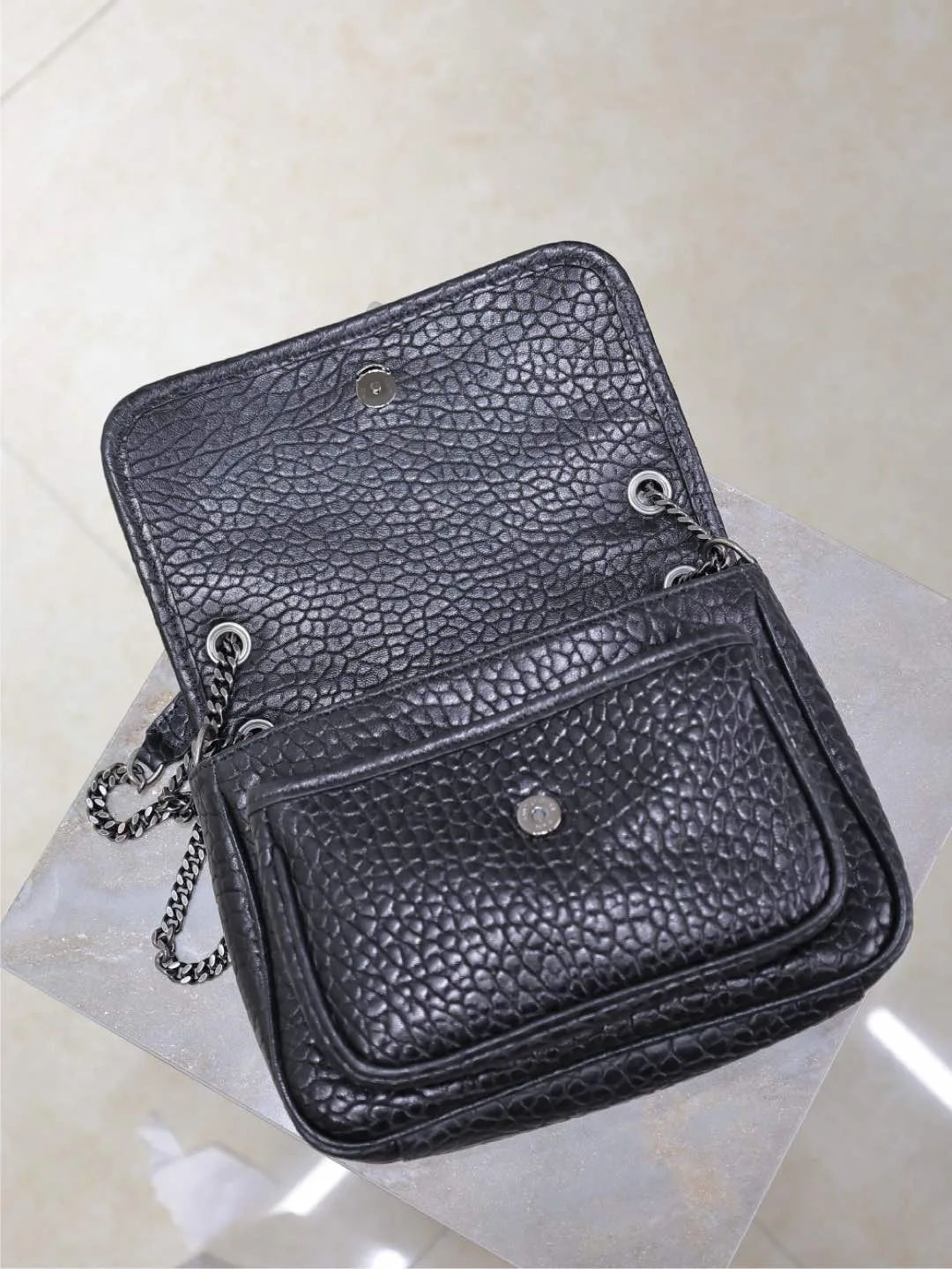 Saint Laurent Black Niki Lambskin Shoulder Bag product photo from LabelPicks