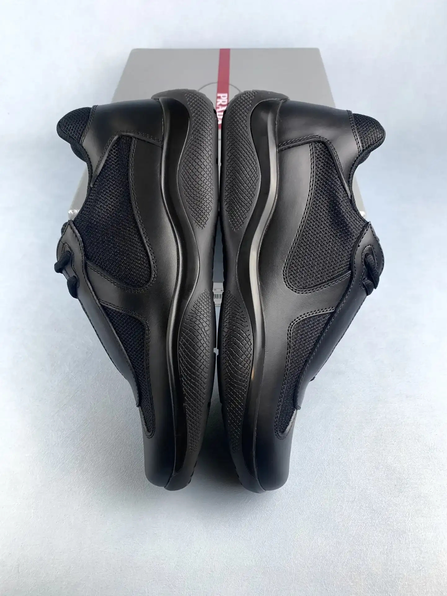 Prada America's Cup fabric and leather sneakers product photo from LabelPicks