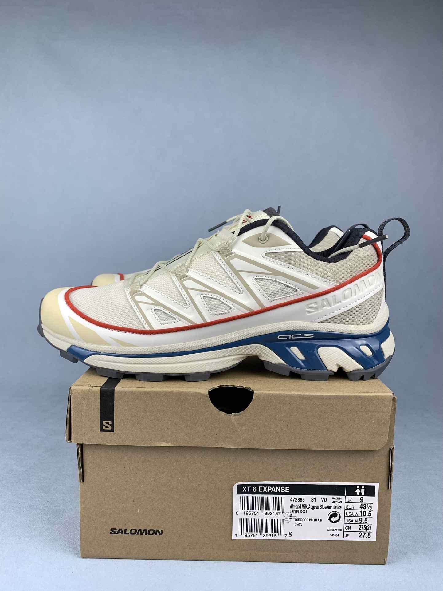 Salomon XT-6 Expanse “Almond Cream Aegean Blue” Shoes