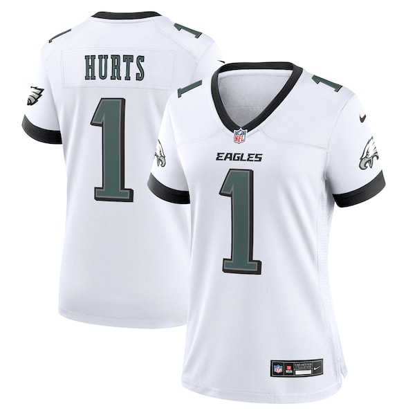 Jalen Hurts Philadelphia Eagles Women's Nike Game Jersey - White/Black/Green/Kelly Green